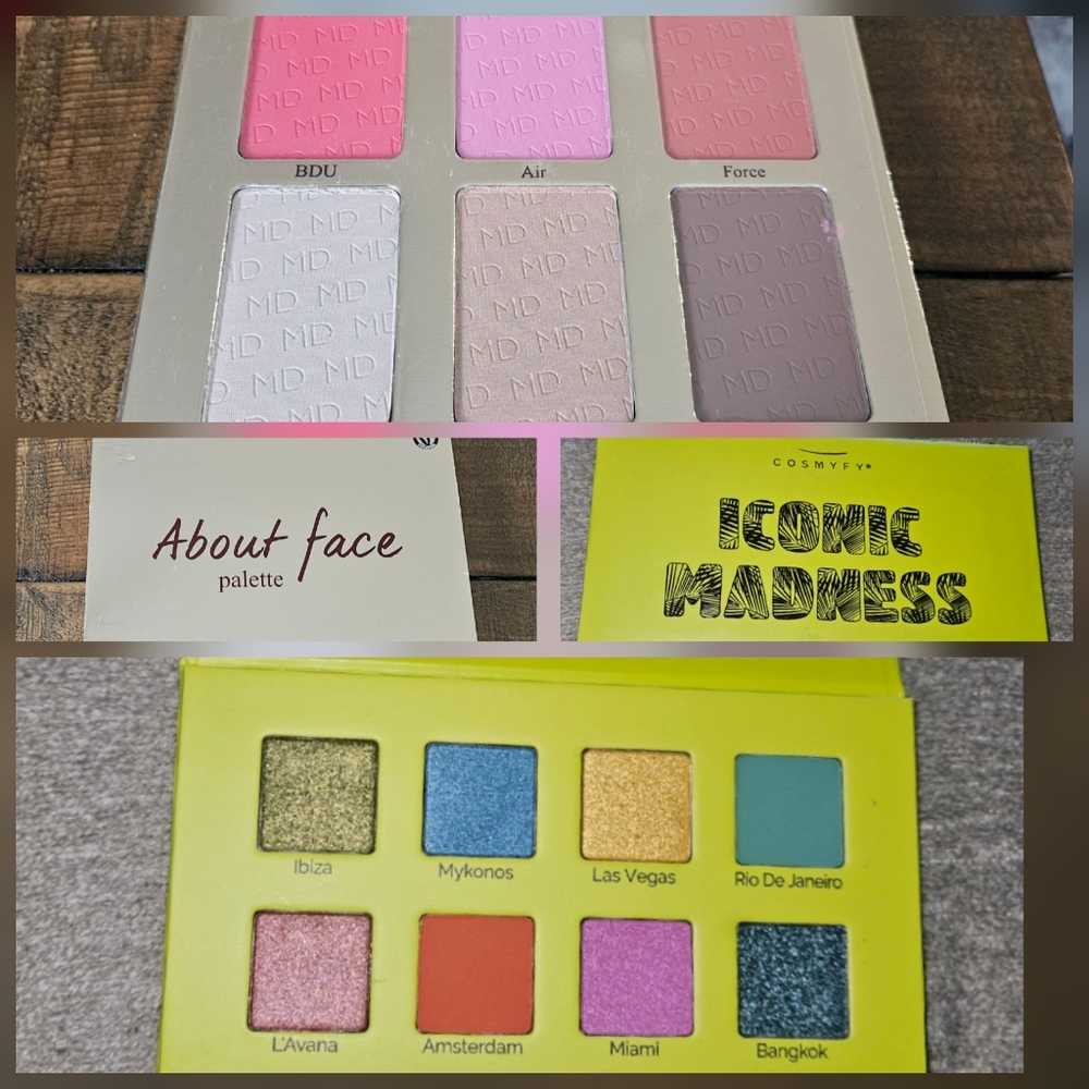 *Iconic Madness Eyeshadow & About Face Hightlighter, Bronzer, Blush Palettes